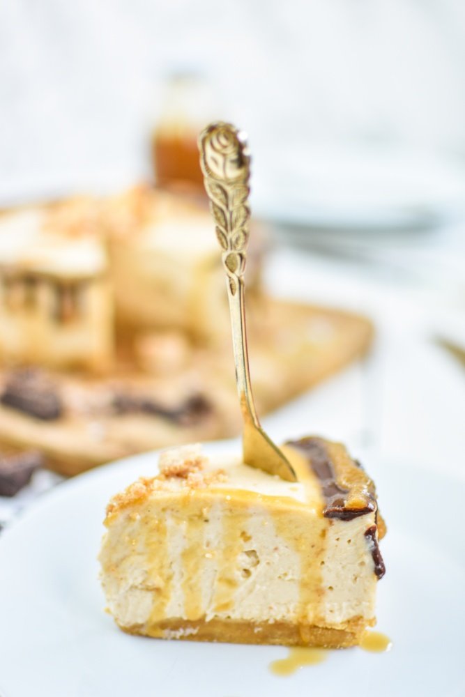 Salted Caramel Cheesecake mit Schokodrip